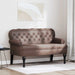 Chesterfield Bank Bruin 119,5 x 64,5 x 75 cm Nep Leer