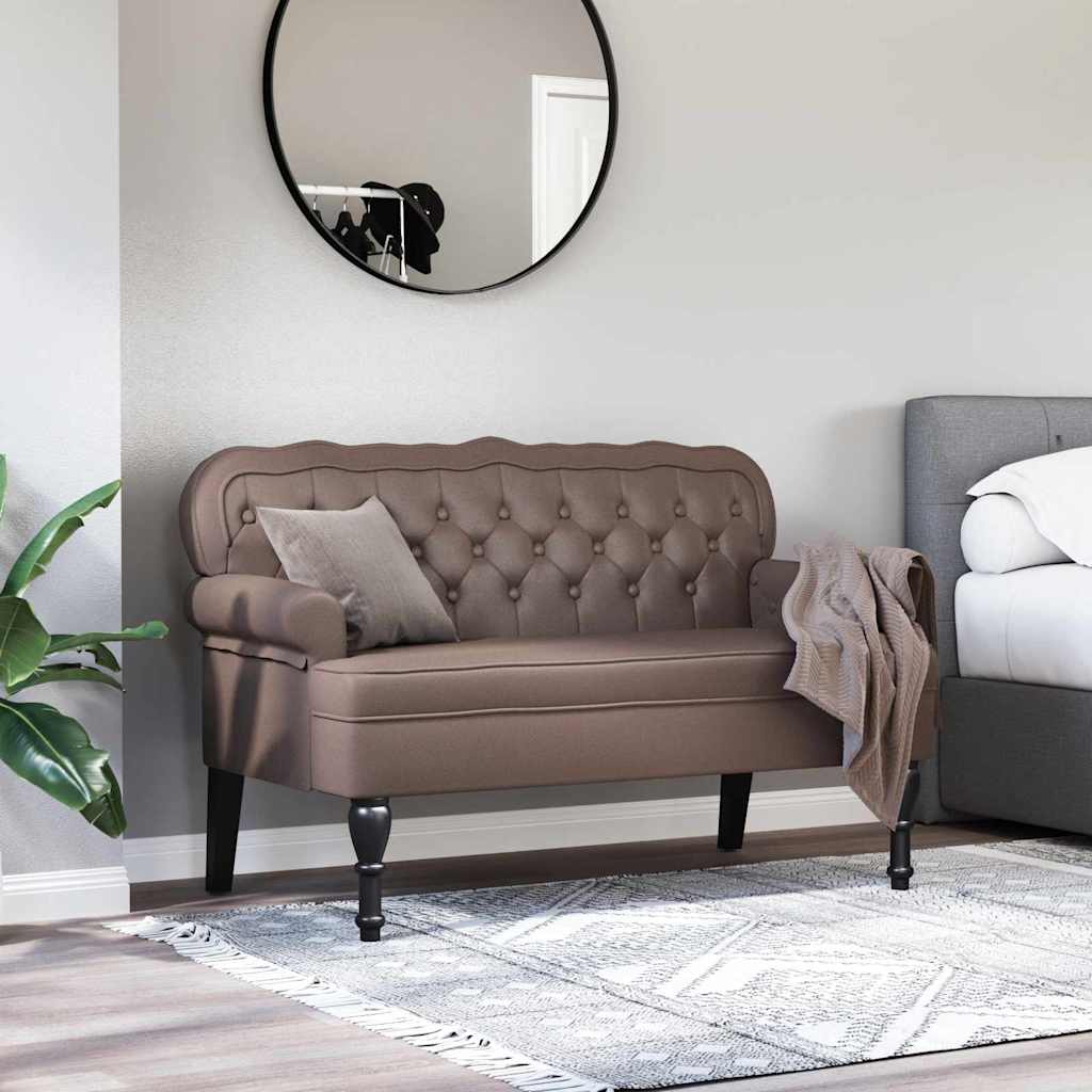 Chesterfield Bank Bruin 119,5 x 64,5 x 75 cm Nep Leer