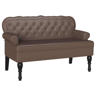 Chesterfield Bank Bruin 119,5 x 64,5 x 75 cm Nep Leer