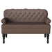 Chesterfield Bank Bruin 119,5 x 64,5 x 75 cm Nep Leer