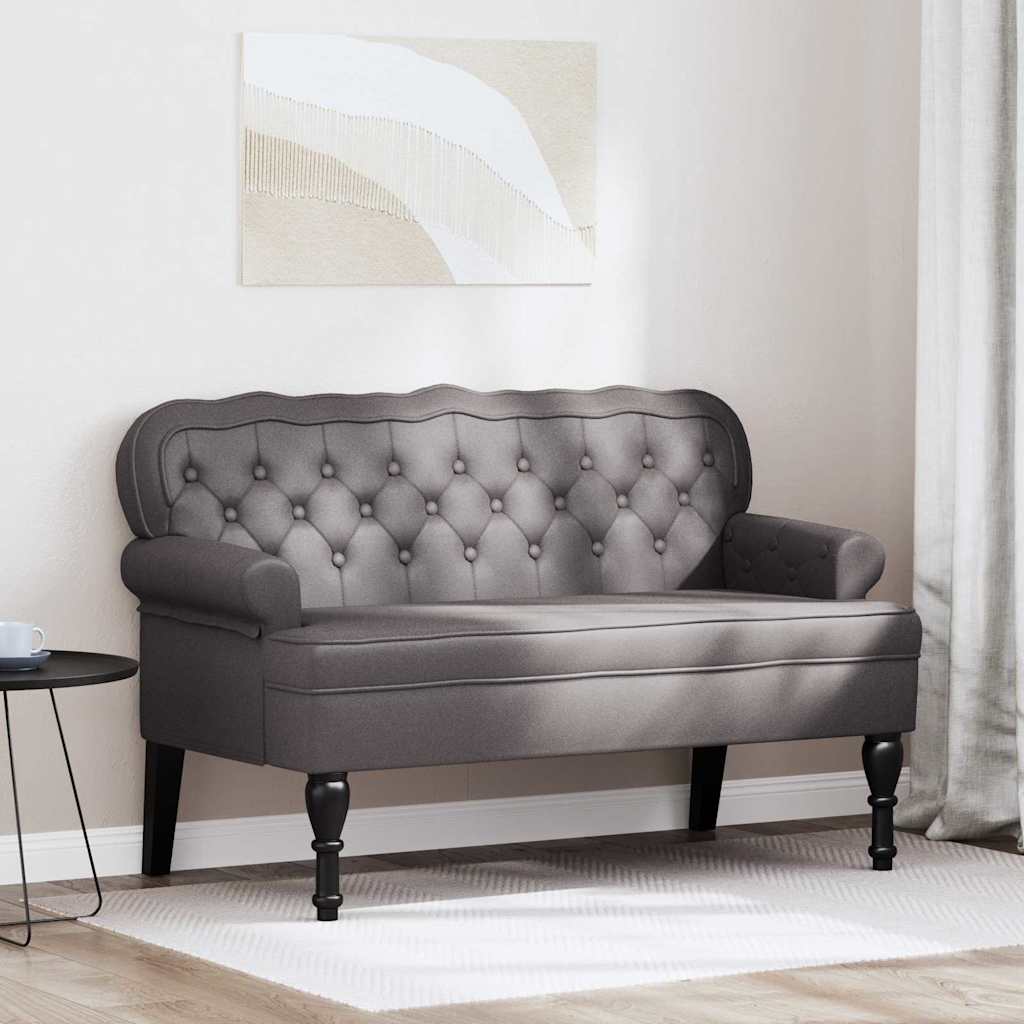 Chesterfield Bank Grijs 119,5 x 64,5 x 75 cm Nep Leer