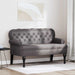 Chesterfield Bank Grijs 119,5 x 64,5 x 75 cm Nep Leer