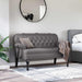 Chesterfield Bank Grijs 119,5 x 64,5 x 75 cm Nep Leer