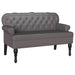 Chesterfield Bank Grijs 119,5 x 64,5 x 75 cm Nep Leer