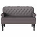 Chesterfield Bank Grijs 119,5 x 64,5 x 75 cm Nep Leer