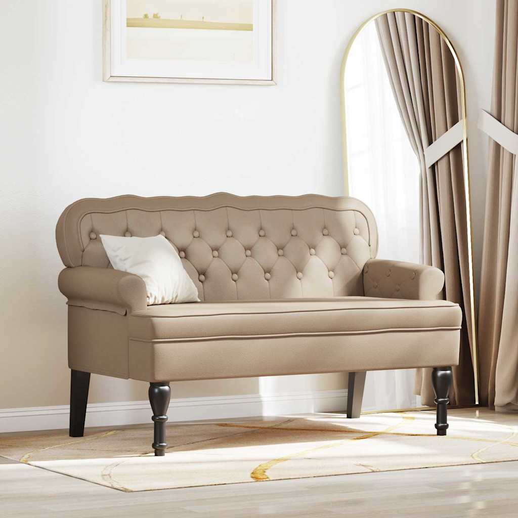 Chesterfield Bank Cappuccino 119,5 x 64,5 x 75 cm Nep Leer