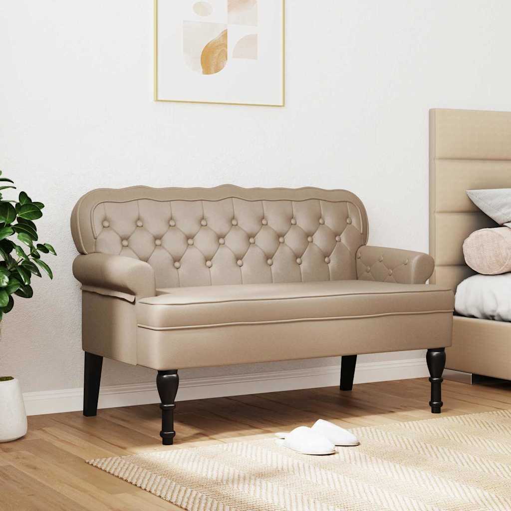 Chesterfield Bank Cappuccino 119,5 x 64,5 x 75 cm Nep Leer