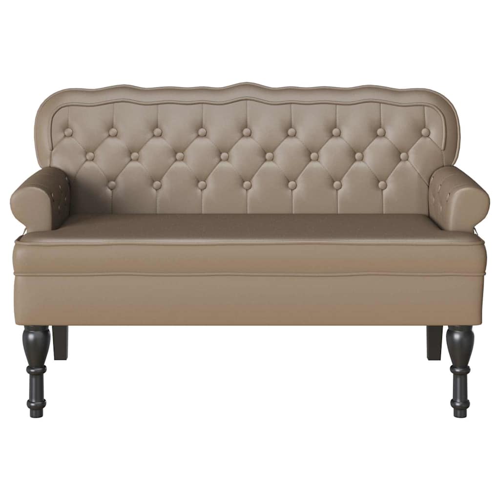 Chesterfield Bank Cappuccino 119,5 x 64,5 x 75 cm Nep Leer