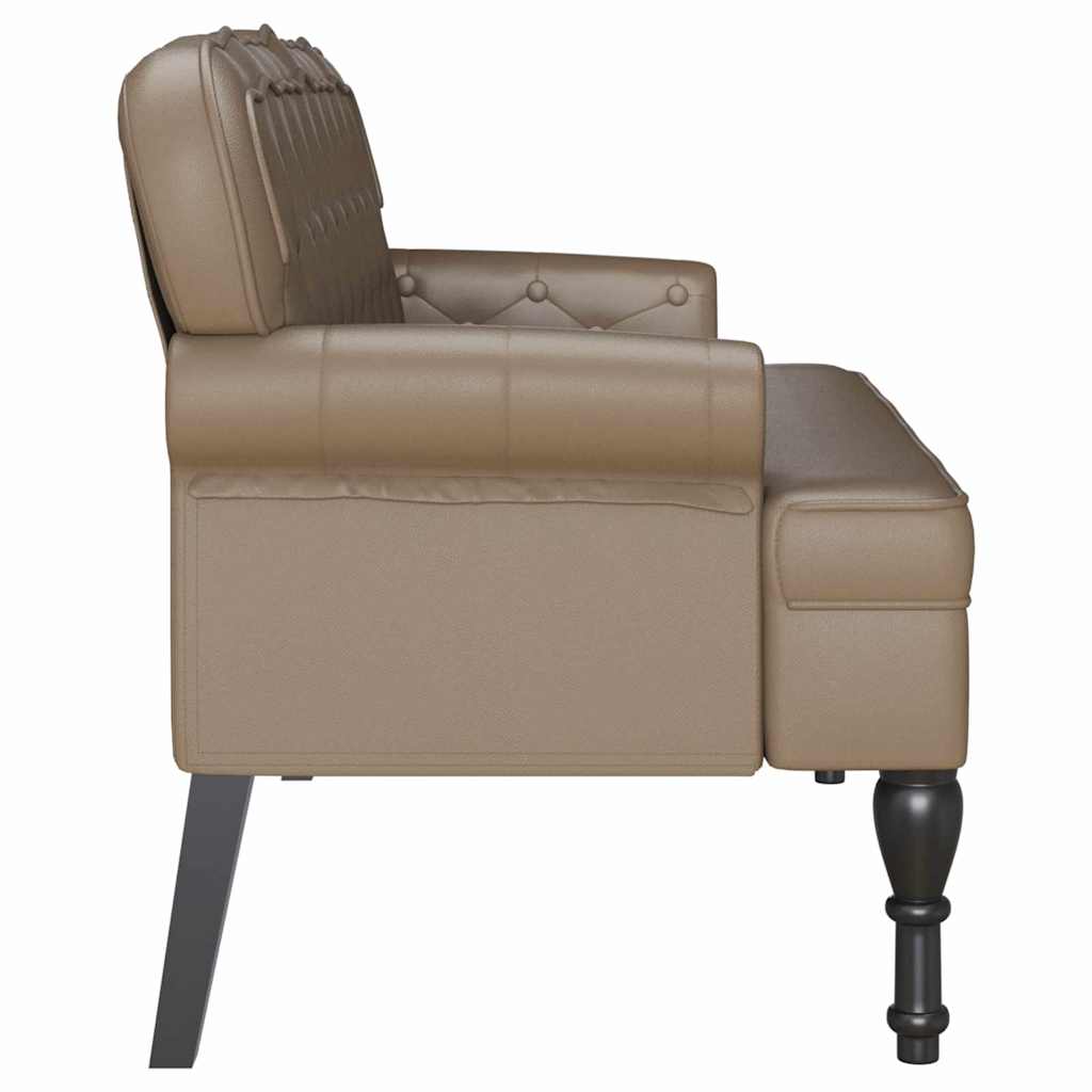 Chesterfield Bank Cappuccino 119,5 x 64,5 x 75 cm Nep Leer