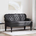 Chesterfield Bank Zwart 119,5 x 64,5 x 75 cm Nep Leer