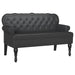 Chesterfield Bank Zwart 119,5 x 64,5 x 75 cm Nep Leer