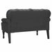 Chesterfield Bank Zwart 119,5 x 64,5 x 75 cm Nep Leer