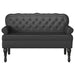 Chesterfield Bank Zwart 119,5 x 64,5 x 75 cm Nep Leer