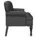 Chesterfield Bank Zwart 119,5 x 64,5 x 75 cm Nep Leer