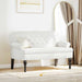 Chesterfield Bank Wit 119,5 x 64,5 x 75 cm Nep Leer