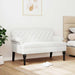 Chesterfield Bank Wit 119,5 x 64,5 x 75 cm Nep Leer