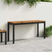 Tuinbank 108,5 x 35 x 45 cm Massief Acaciahout Naturel en Zwart