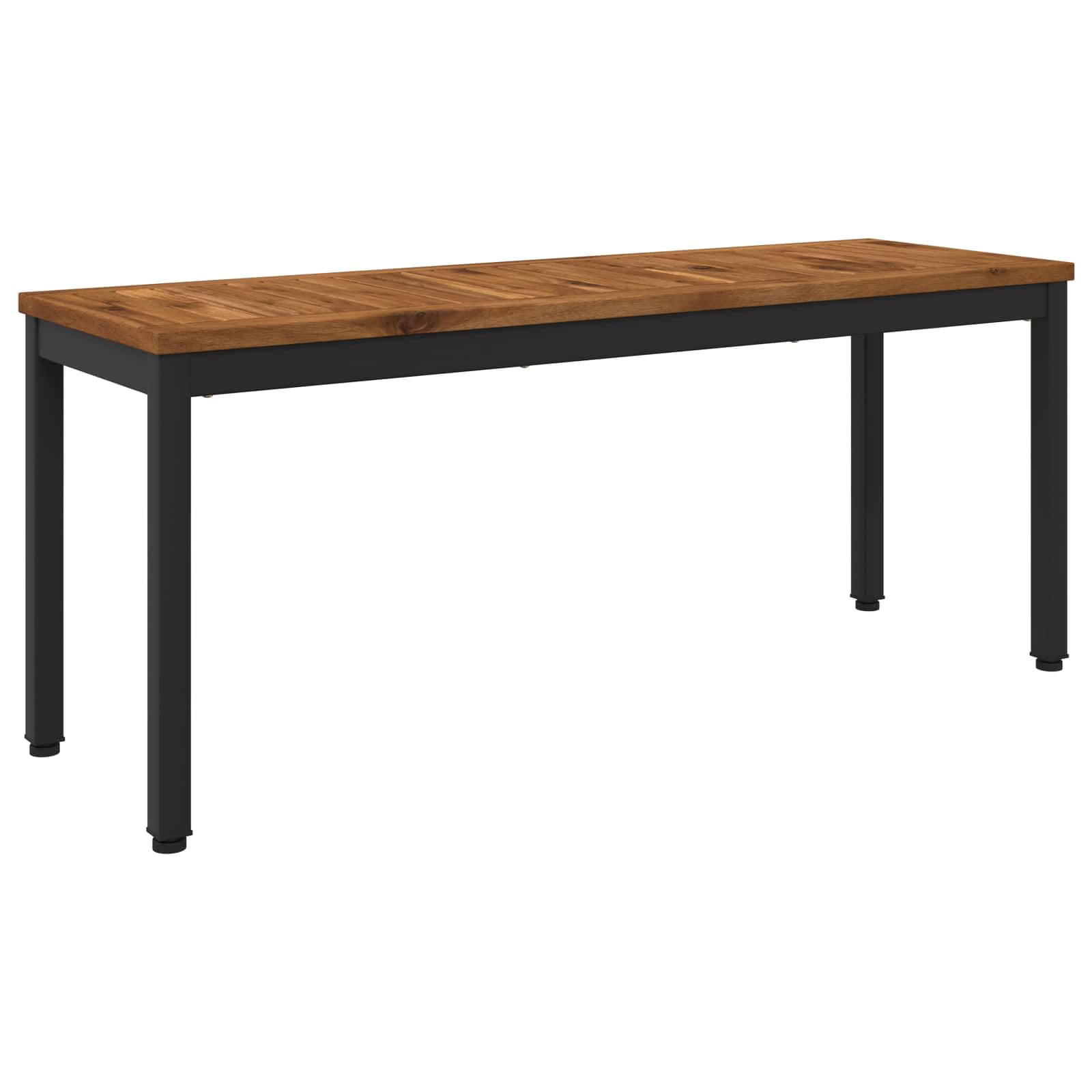 Tuinbank 108,5 x 35 x 45 cm Massief Acaciahout Naturel en Zwart