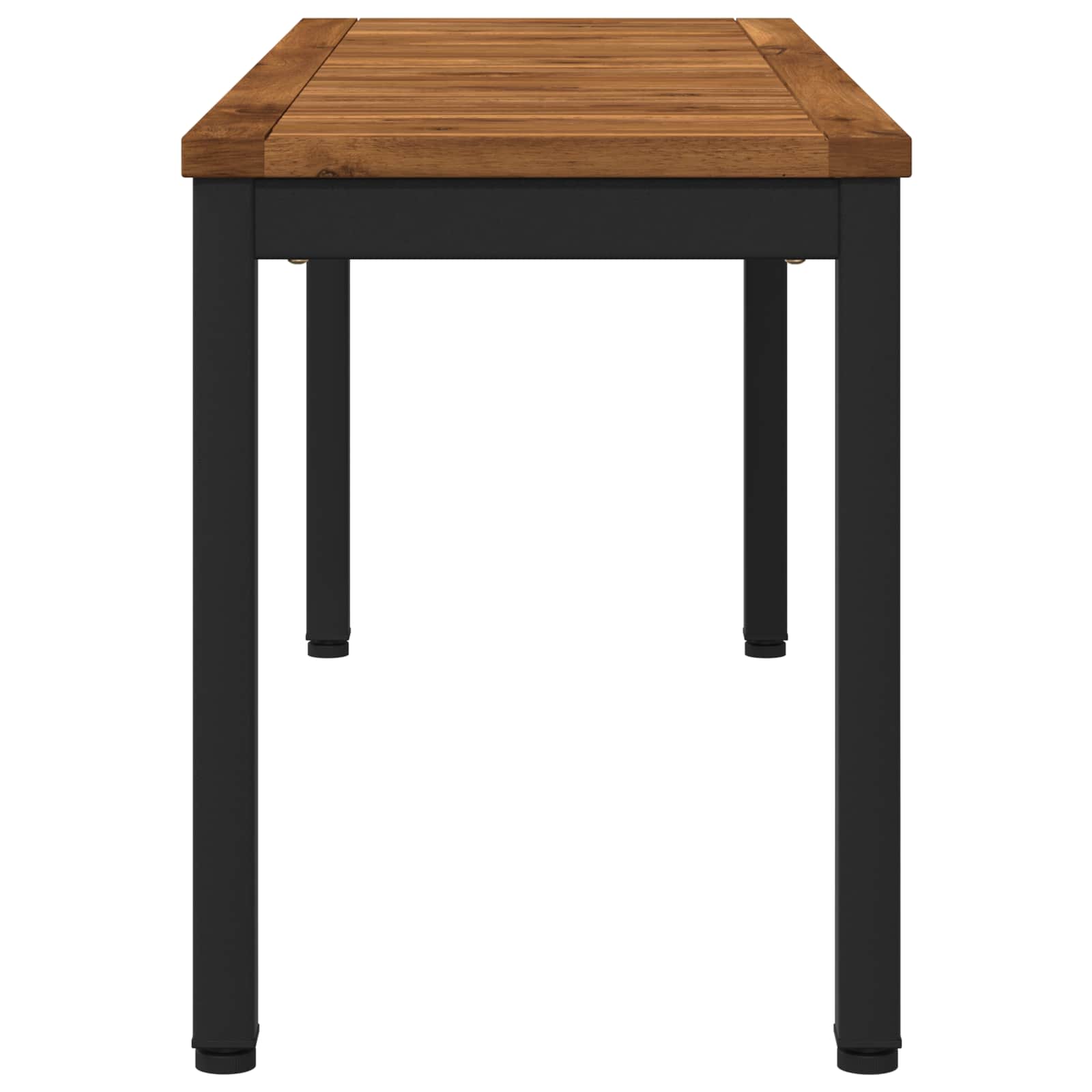 Tuinbank 108,5 x 35 x 45 cm Massief Acaciahout Naturel en Zwart
