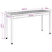 Tuinbank 108,5 x 35 x 45 cm Massief Acaciahout Naturel en Zwart