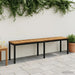 Tuinbank 161 x 35 x 45 cm Massief Acaciahout Naturel en Zwart