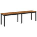 Tuinbank 161 x 35 x 45 cm Massief Acaciahout Naturel en Zwart
