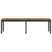 Tuinbank 161 x 35 x 45 cm Massief Acaciahout Naturel en Zwart