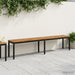 Tuinbank 201 x 35 x 45 cm Massief Acaciahout Naturel en Zwart