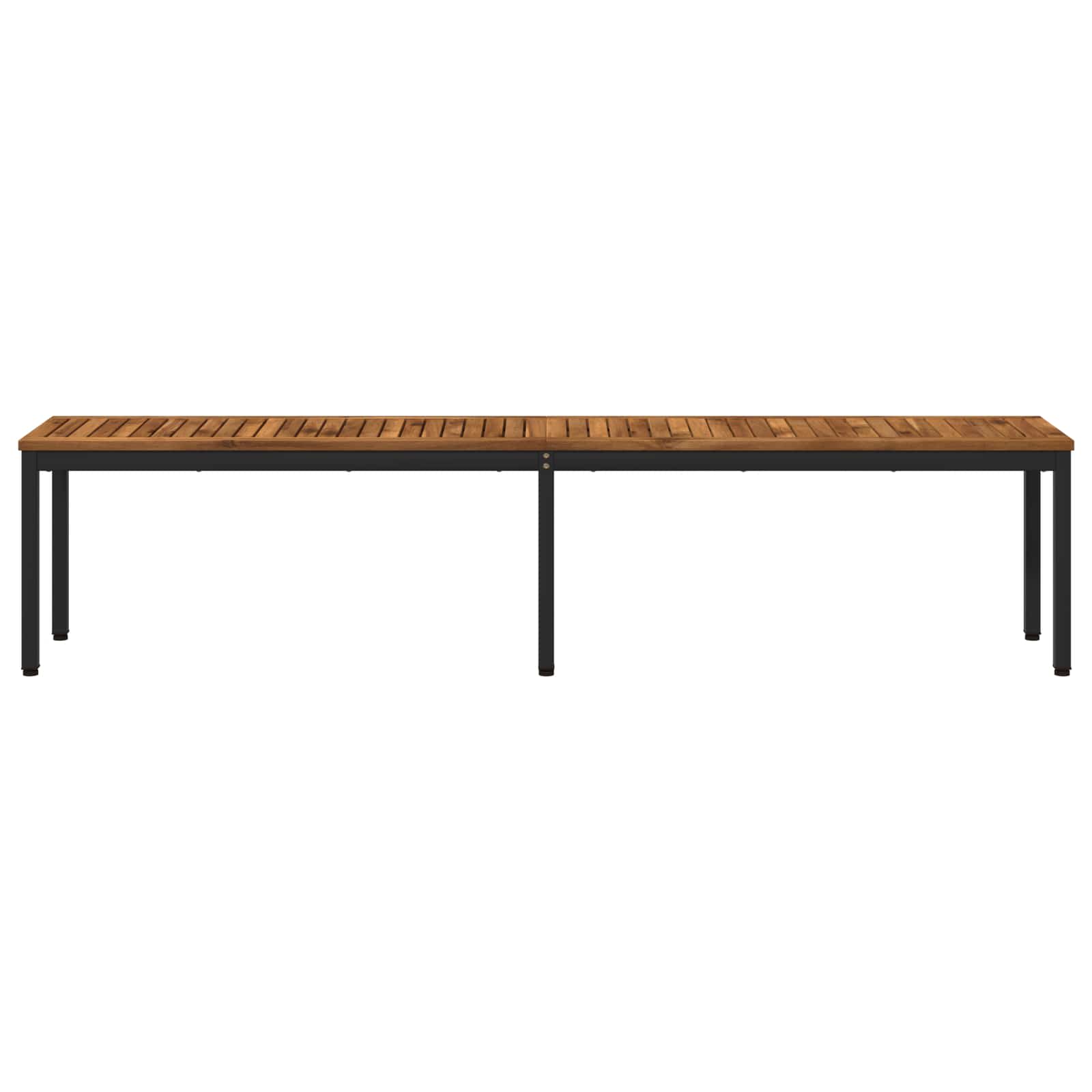 Tuinbank 201 x 35 x 45 cm Massief Acaciahout Naturel en Zwart