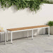 Tuinbank 201 x 35 x 45 cm Massief Acaciahout Natuurlijk en Wit
