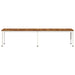 Tuinbank 201 x 35 x 45 cm Massief Acaciahout Natuurlijk en Wit