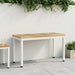 Tuinbank 80,5 x 35 x 45 cm Massief Acaciahout Wit Rechthoekig