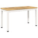 Tuinbank 80,5 x 35 x 45 cm Massief Acaciahout Wit Rechthoekig