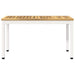 Tuinbank 80,5 x 35 x 45 cm Massief Acaciahout Wit Rechthoekig