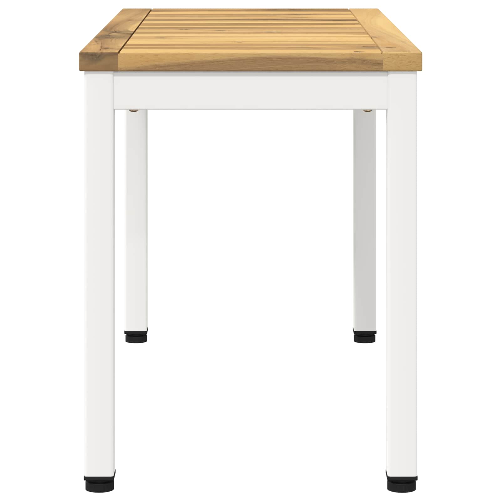 Tuinbank 80,5 x 35 x 45 cm Massief Acaciahout Wit Rechthoekig