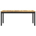 Tuinbank 108,5 x 35 x 45 cm Massief Acaciahout Wit en zwart