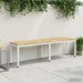 Tuinbank 161 x 35 x 45 cm Massief Acaciahout Wit Rechthoekig
