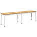 Tuinbank 161 x 35 x 45 cm Massief Acaciahout Wit Rechthoekig