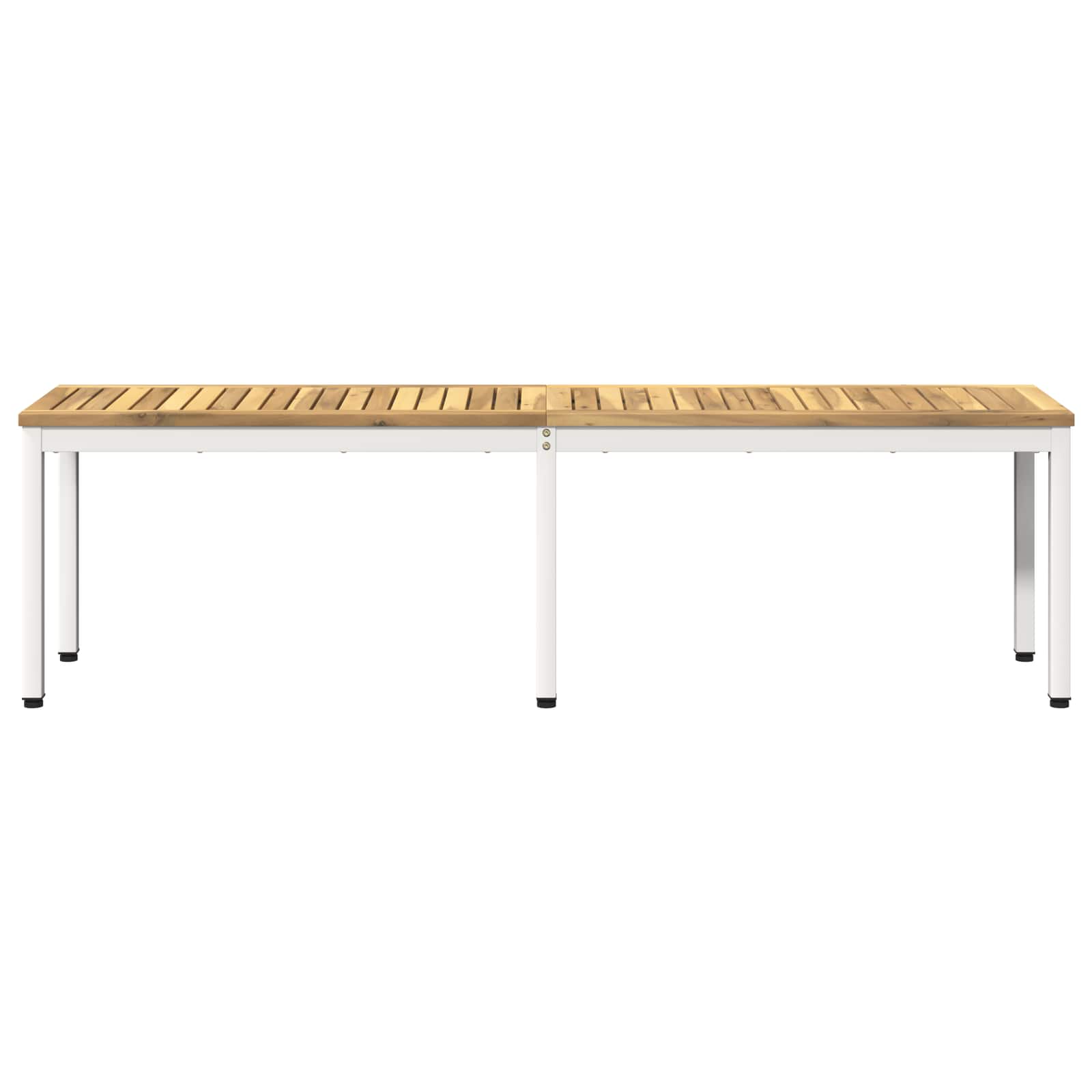 Tuinbank 161 x 35 x 45 cm Massief Acaciahout Wit Rechthoekig