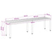 Tuinbank 161 x 35 x 45 cm Massief Acaciahout Wit Rechthoekig