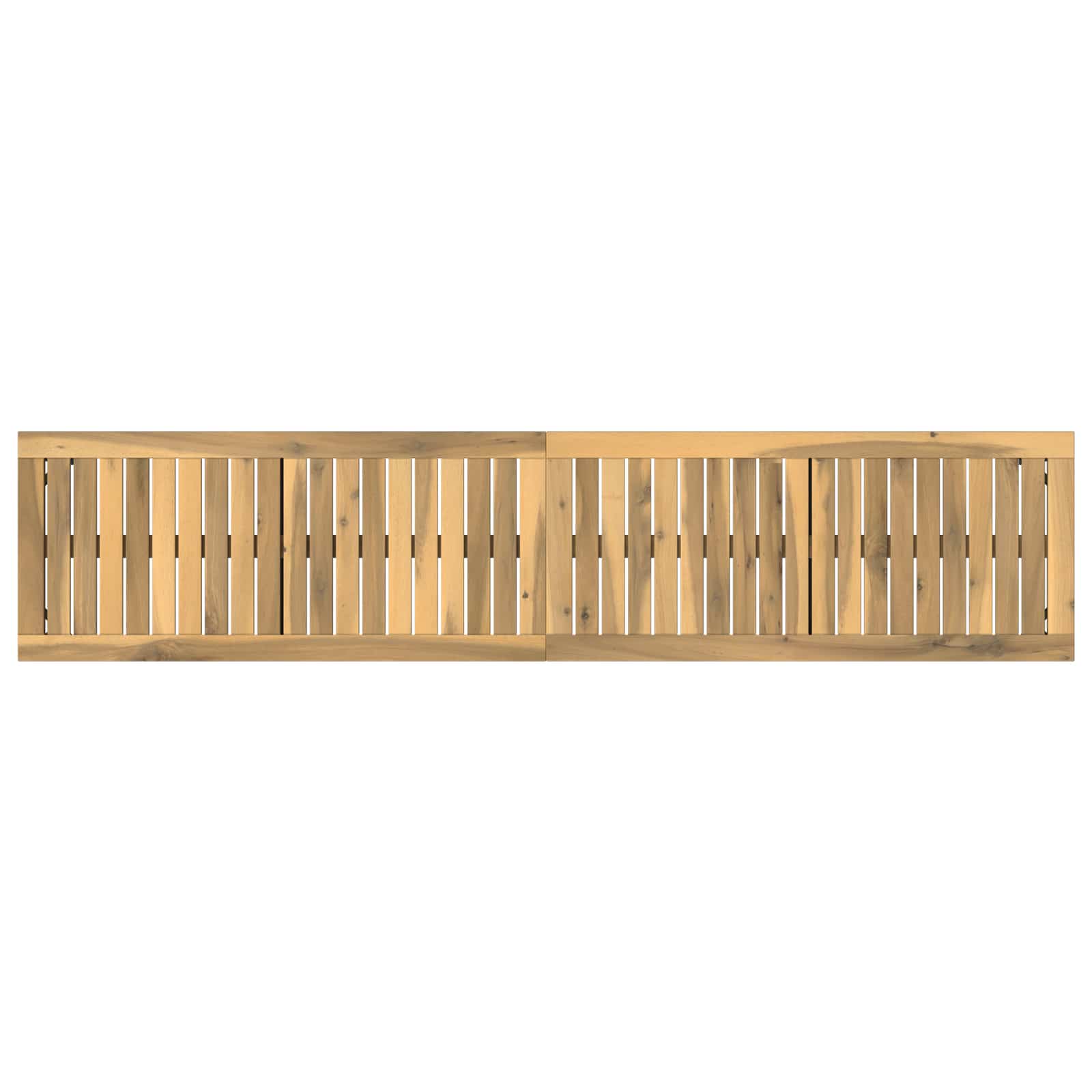 Tuinbank 161 x 35 x 45 cm Massief Acaciahout Wit Rechthoekig