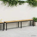 Tuinbank 201 x 35 x 45 cm Massief Acaciahout Wit en zwart
