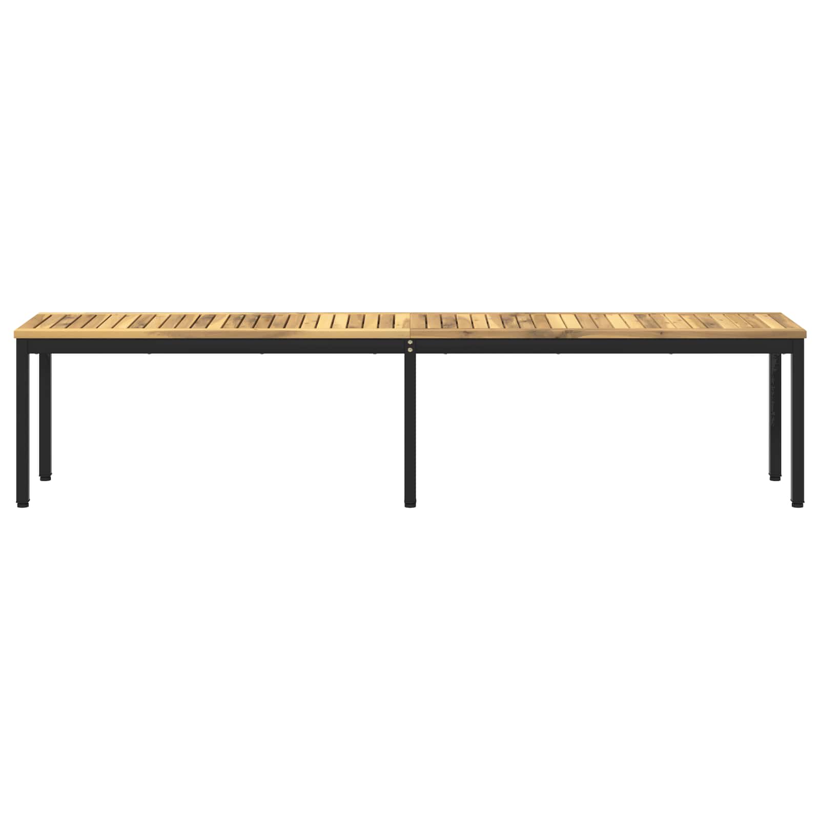Tuinbank 201 x 35 x 45 cm Massief Acaciahout Wit en zwart