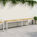Tuinbank 201 x 35 x 45 cm Massief Acaciahout Wit Rechthoekig