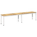 Tuinbank 201 x 35 x 45 cm Massief Acaciahout Wit Rechthoekig