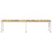 Tuinbank 201 x 35 x 45 cm Massief Acaciahout Wit Rechthoekig