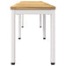 Tuinbank 201 x 35 x 45 cm Massief Acaciahout Wit Rechthoekig
