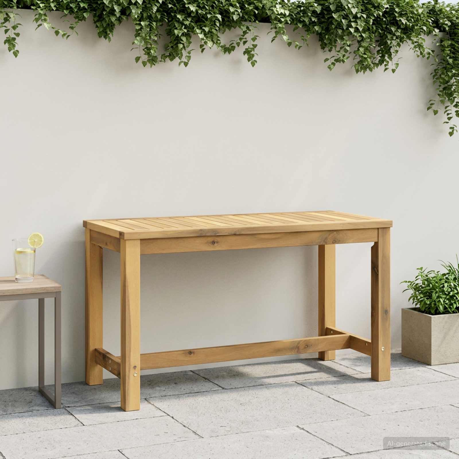 Tuinbank 80,5 x 35 x 45 cm Massief Acaciahout Witgewassen