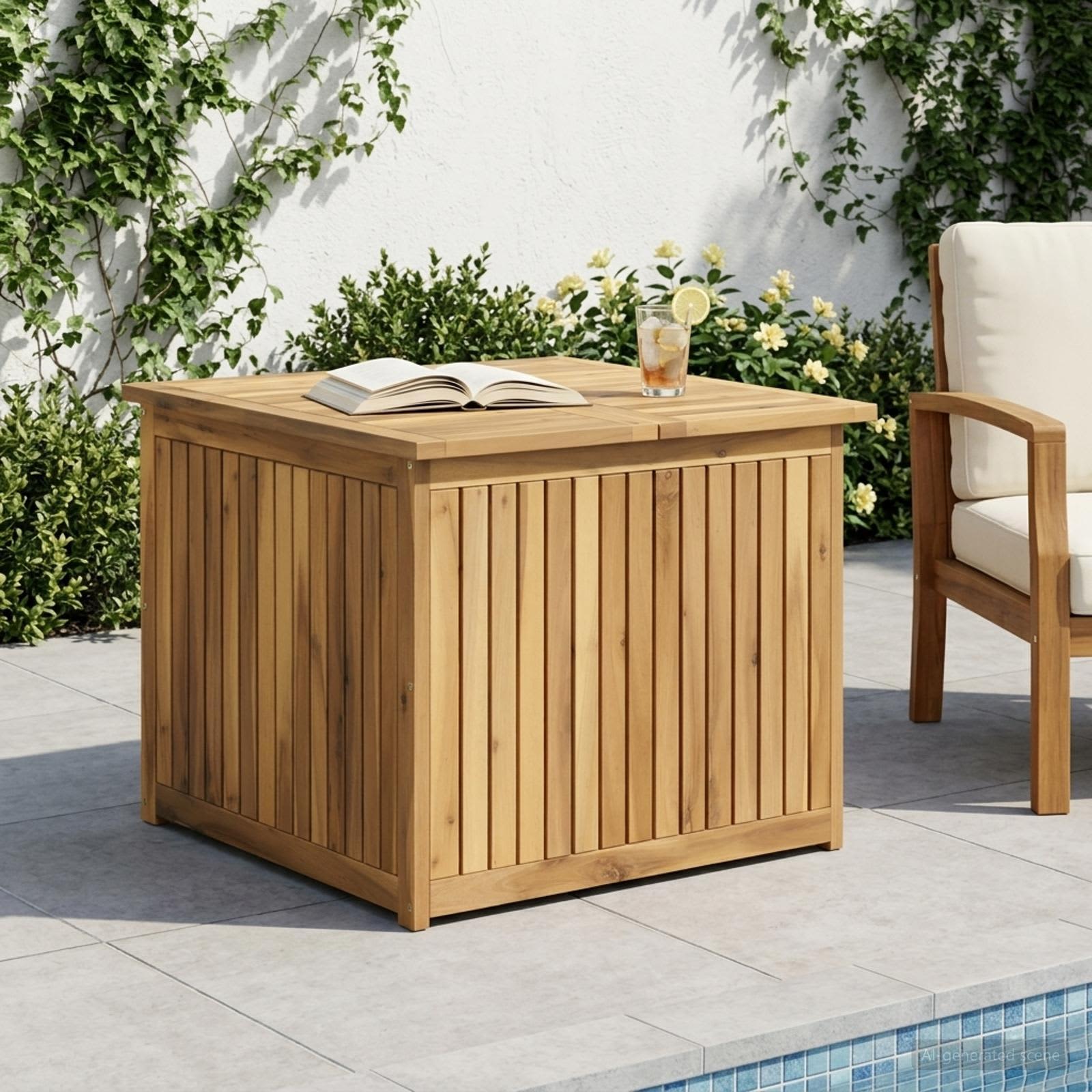 Tuinopslagdoos Massief Acaciahout 70,5 x 68,5 x 53,5 cm