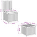 Tuinopslagdoos Massief Acaciahout 70,5 x 68,5 x 53,5 cm